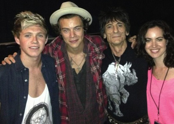 Harry Styles, Niall Horan, Ronnie Wood, One Direction Harry Styles, Niall Horan, Ronnie Wood, One Direction